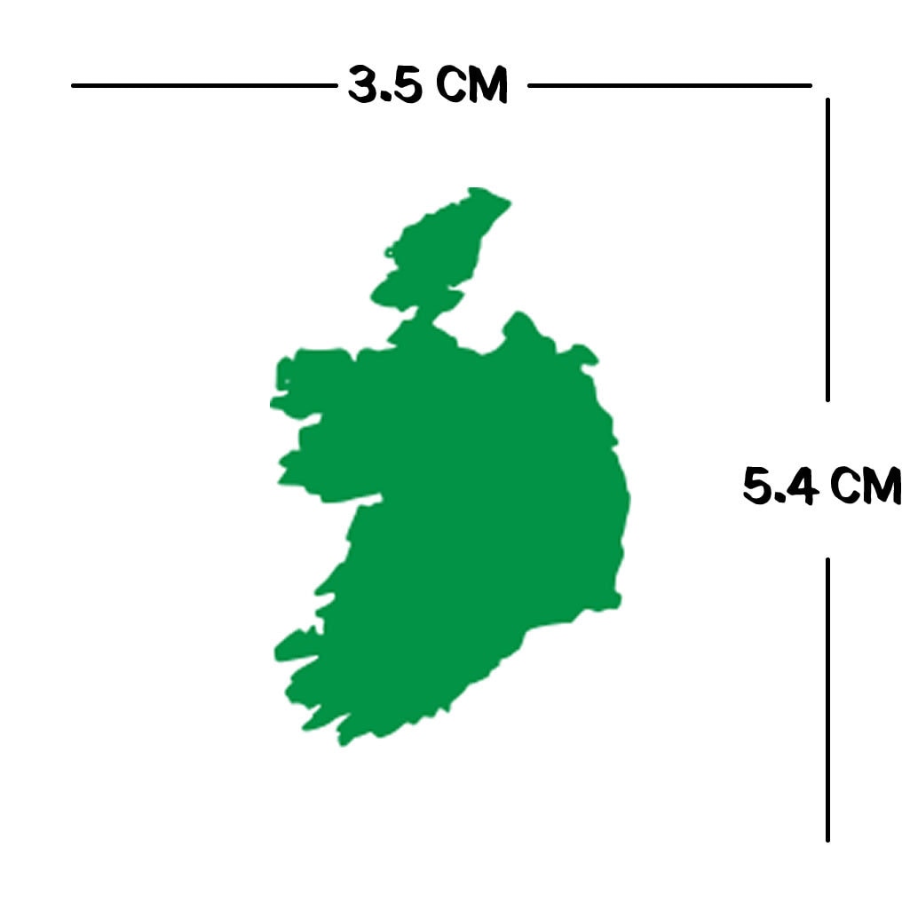 Set of 17 x Irish Temporary Tattoo Ireland Map Shamrock leprechaun Hat Cross Lucky Symbols