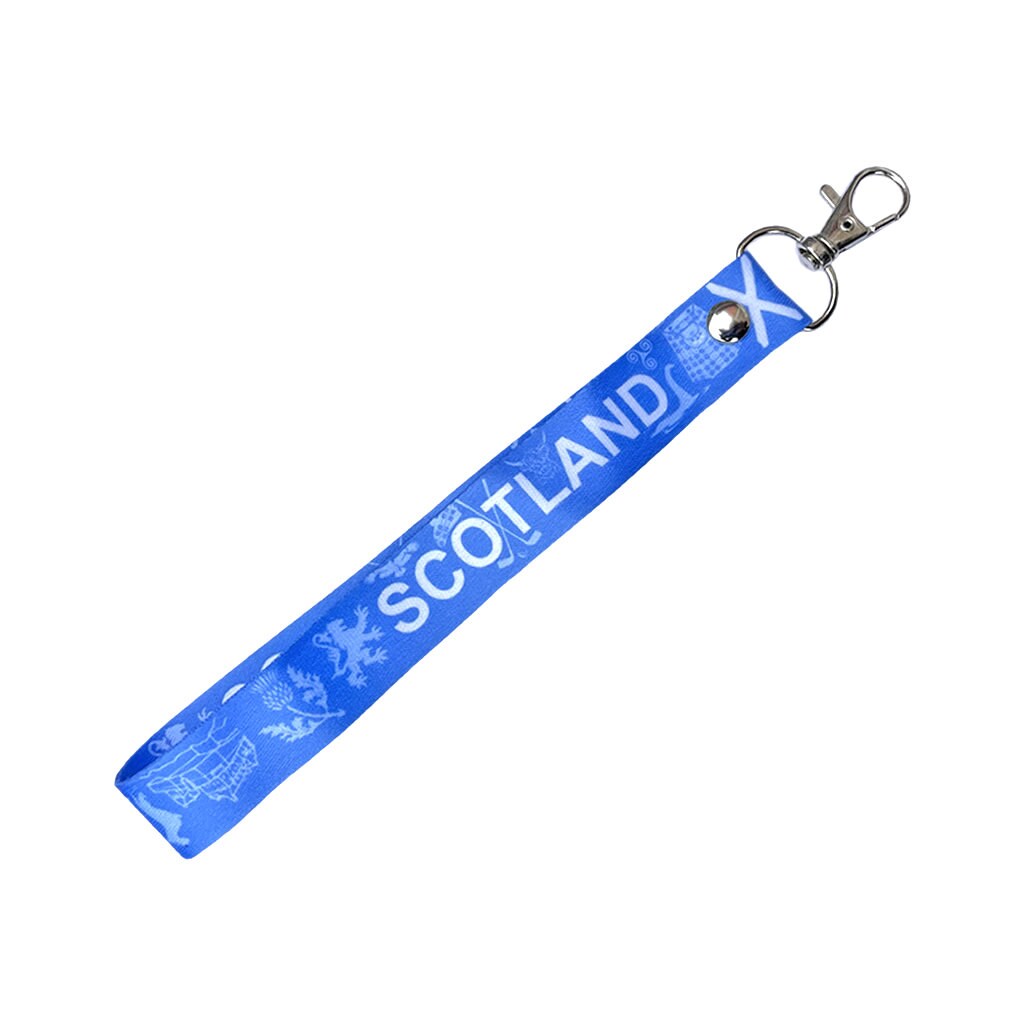 Scotland Key Chain Keyring Luggage Tag Zipper Pull Bag Scottish Thistle Ring