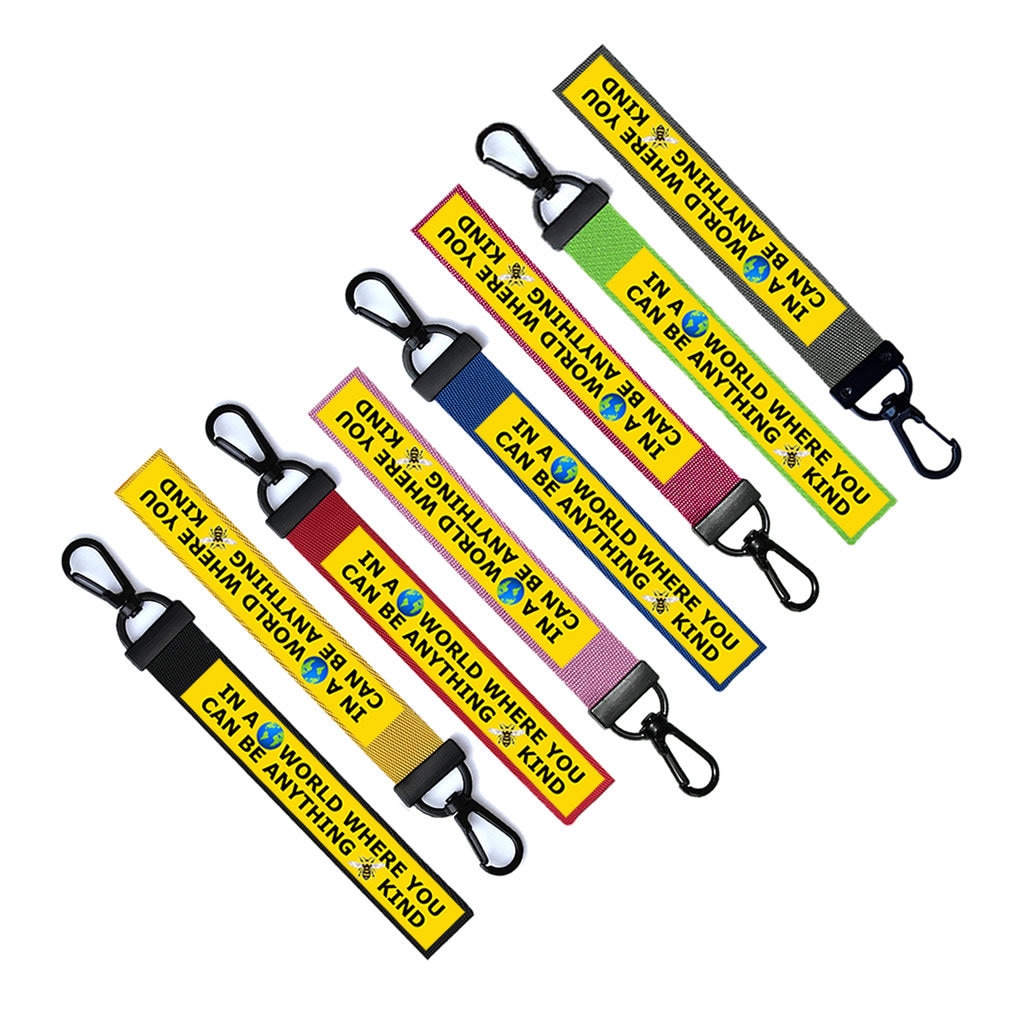 In a world where you can be anything be kind Key Chain Keyring Luggage Tag bee