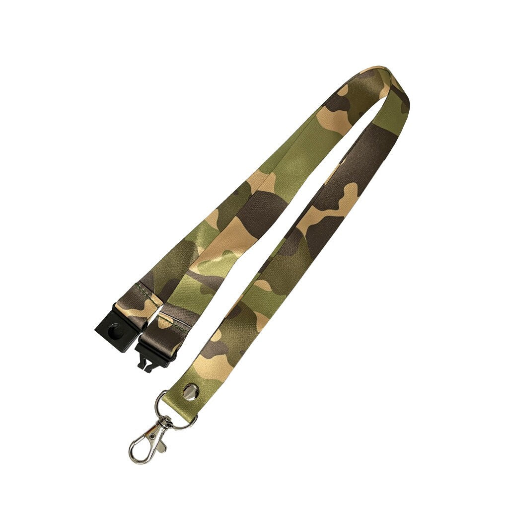 Camouflage Lanyard Key tag SET - Keyring Luggage Tag Zipper Pull Bag Army Camo