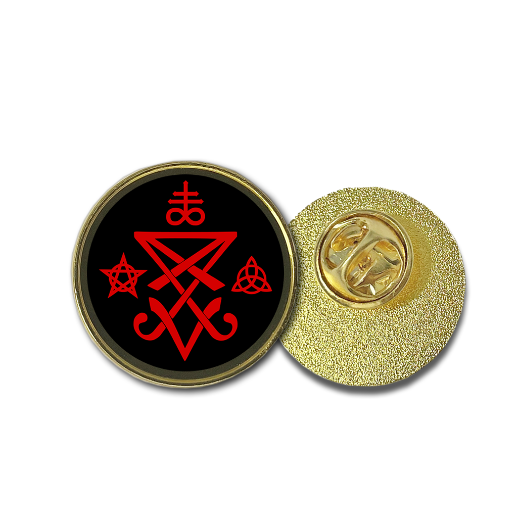 The Sigil of Lucifer badge Metal pins emblem devil demon Pin symbol