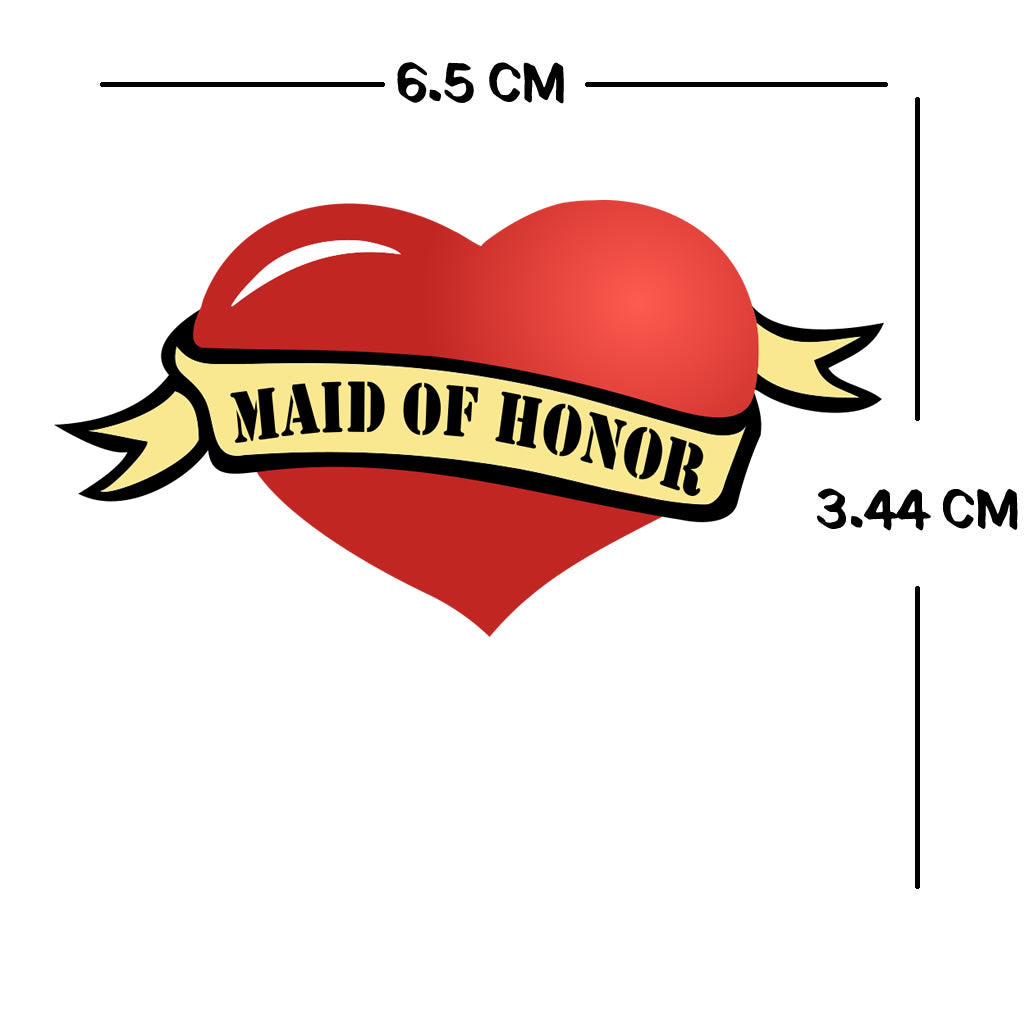 Maid of Honor Forever love small Heart Temporary Tattoo love wedding bride hen