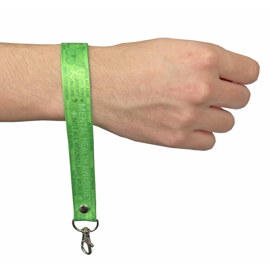 Set of Mental Health awareness elastic Wrist band wristband / Key tag gift Medical Alert hidden disability