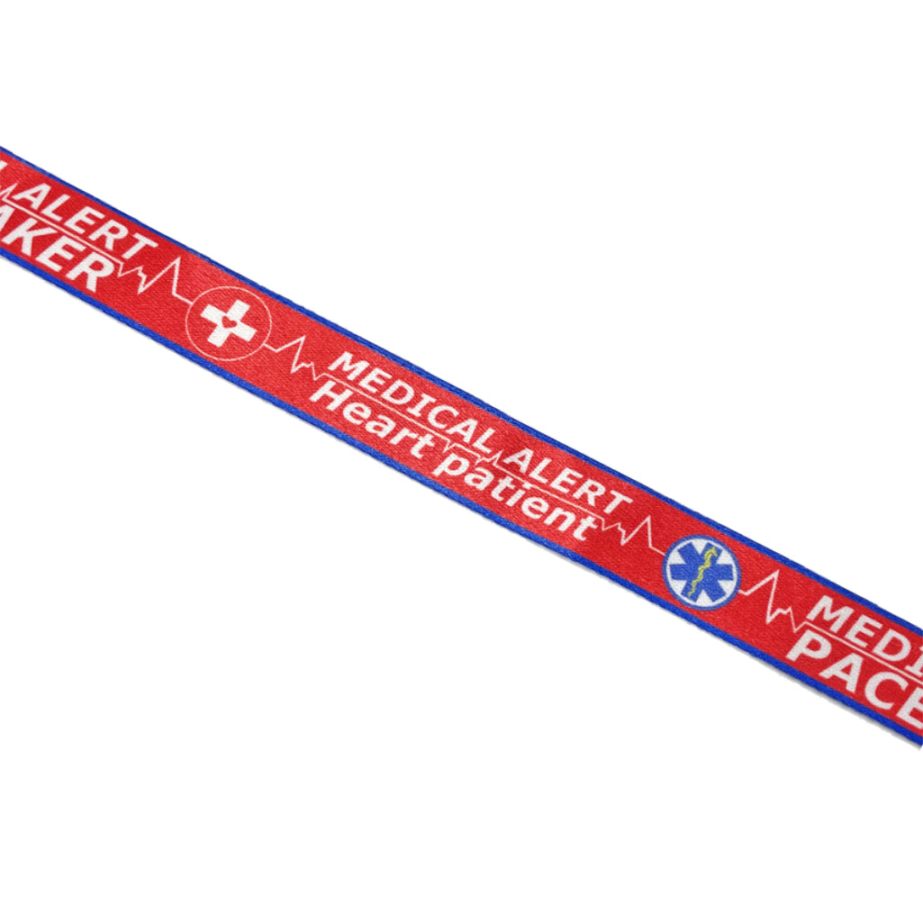 Medical Alert PACEMAKER printed Lanyard - heart patient