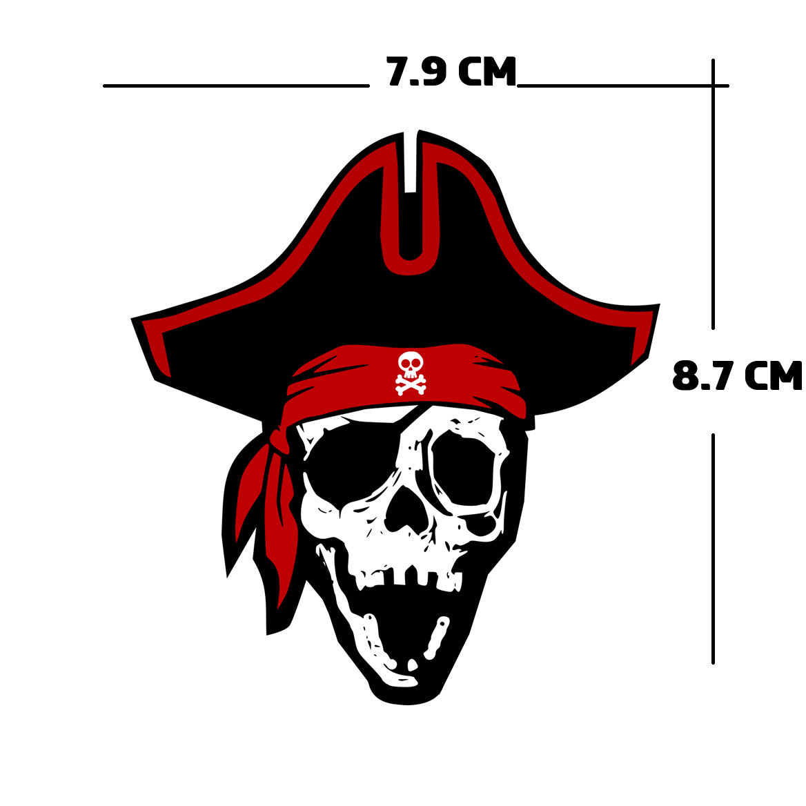 Pirate Skull iron on Screen print Transfer for fabrics eye patch theme