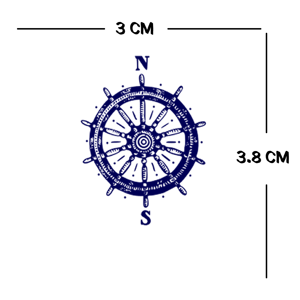 7 X Sailor symbol Semi Permanent Tattoo Waterproof Lasts 1 - 2 weeks anchor star