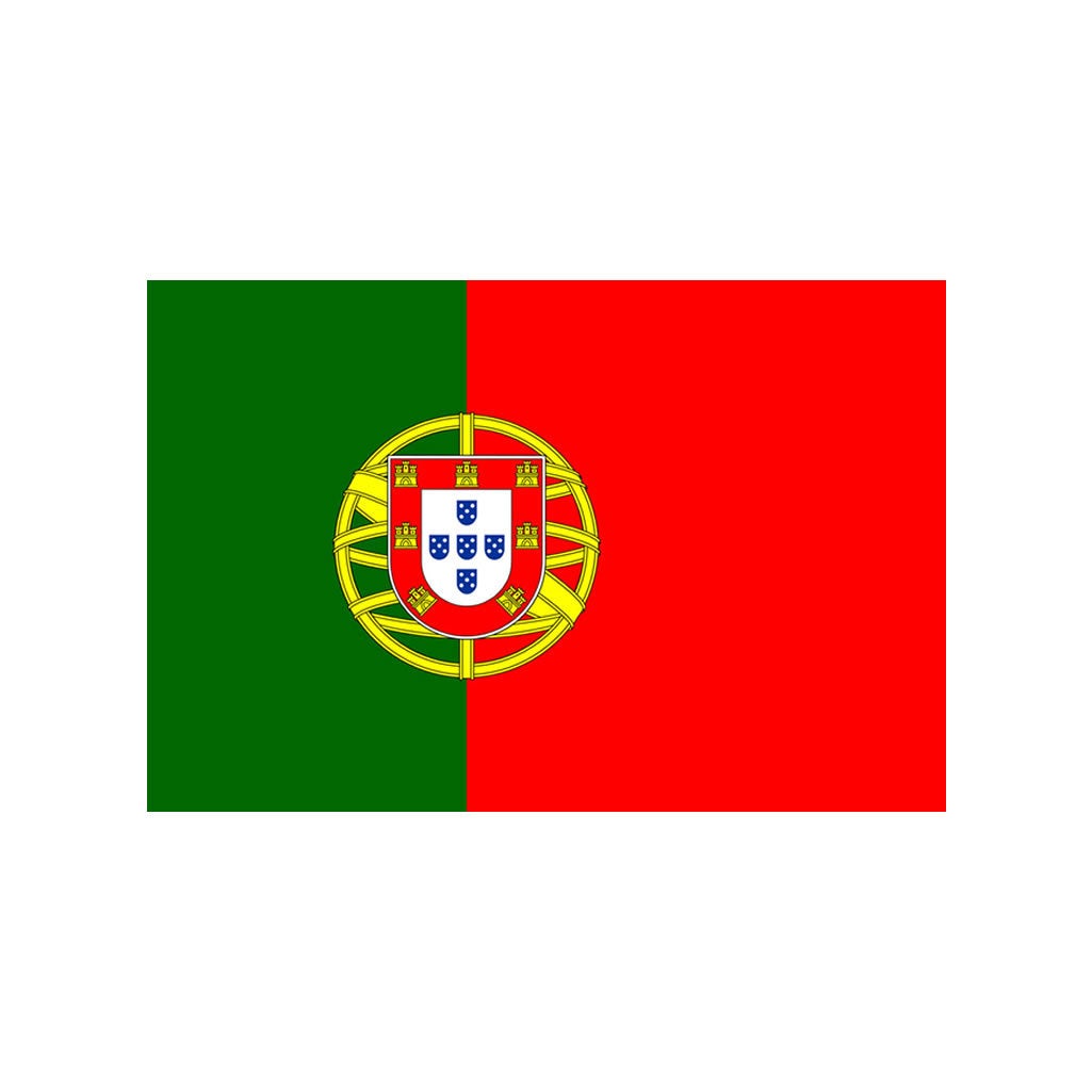 Set of 2 Portugal Flag Iron on Transfers for Fabrics