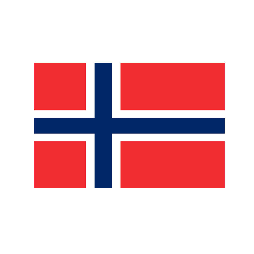 Set of 2 x Norway Flag Iron on Screen Print Transfers for Fabrics Machine Washable Norwegian Flag patch