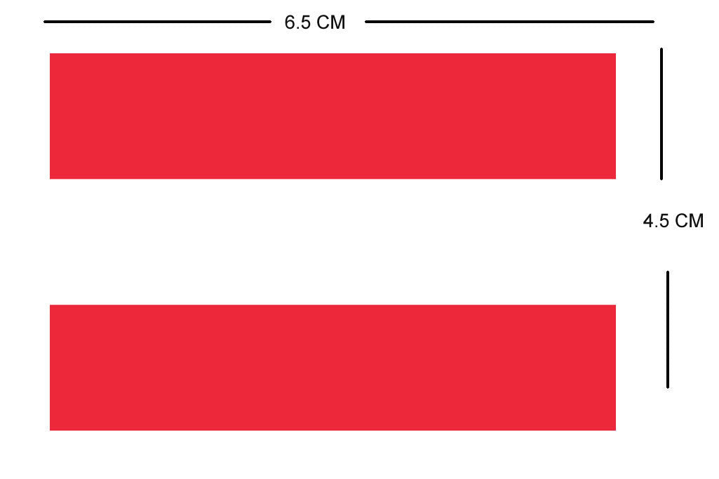 Set of 2 Austria Flag Iron on Screen Print Transfers for Fabrics Machine Washable Austrian Flag patch
