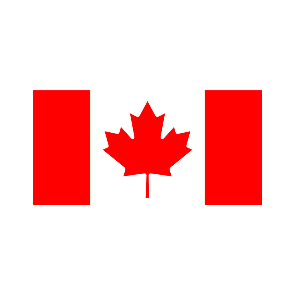 Set of 2 Canada Flag Iron on Screen Print Transfers for Fabrics Machine Washable Canadian Flag patch