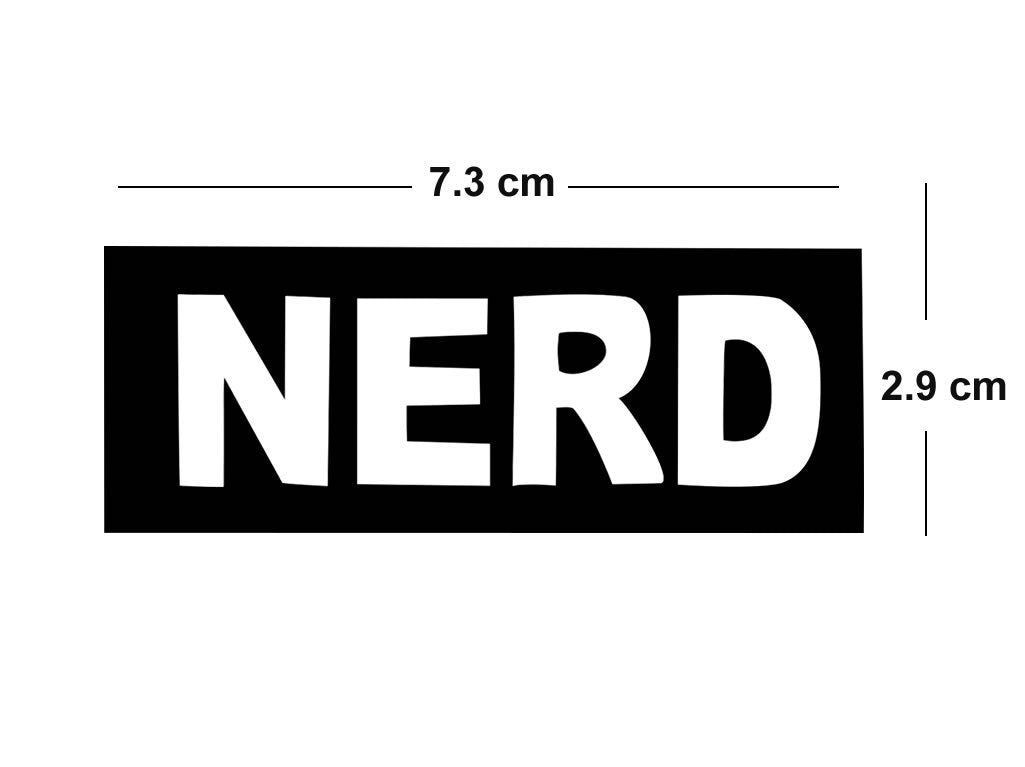 Set of 2 Nerd Iron on Screen Print Transfers for Fabrics Machine Washable Geek patch