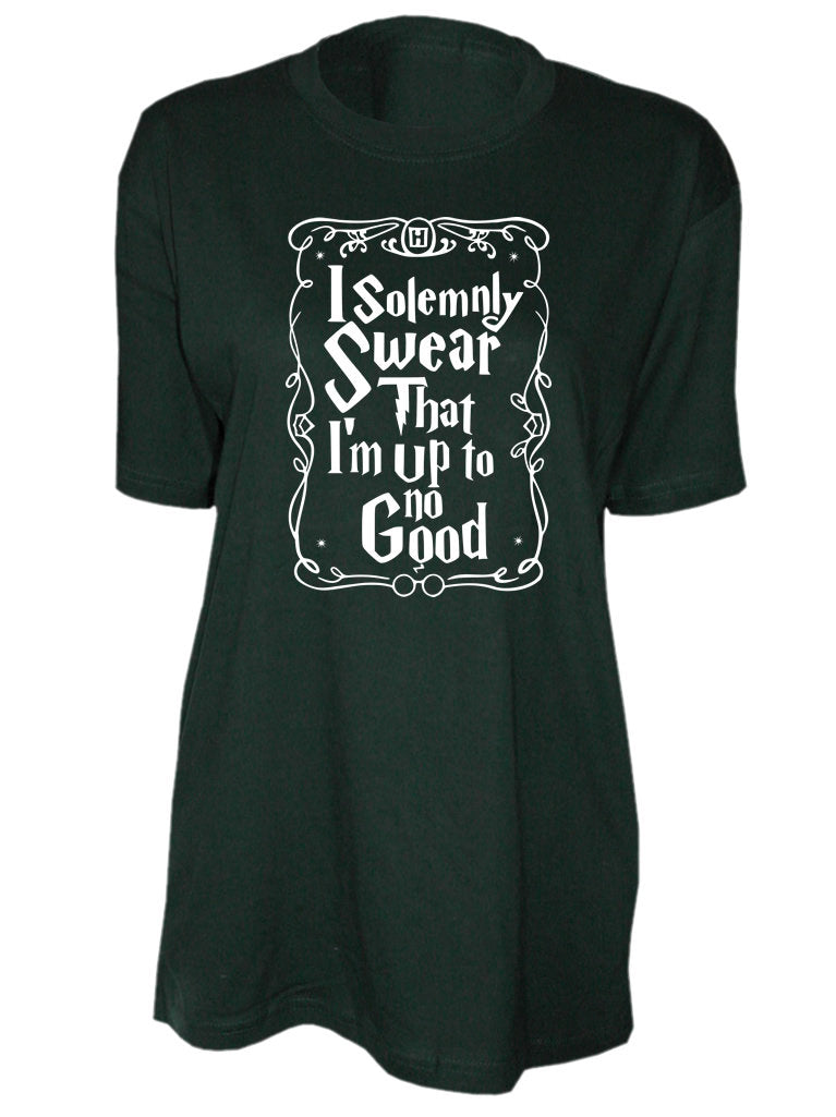 I Solemnly swear that i'm upto no good unisex print Tshirt Top Crew neck T-shirt