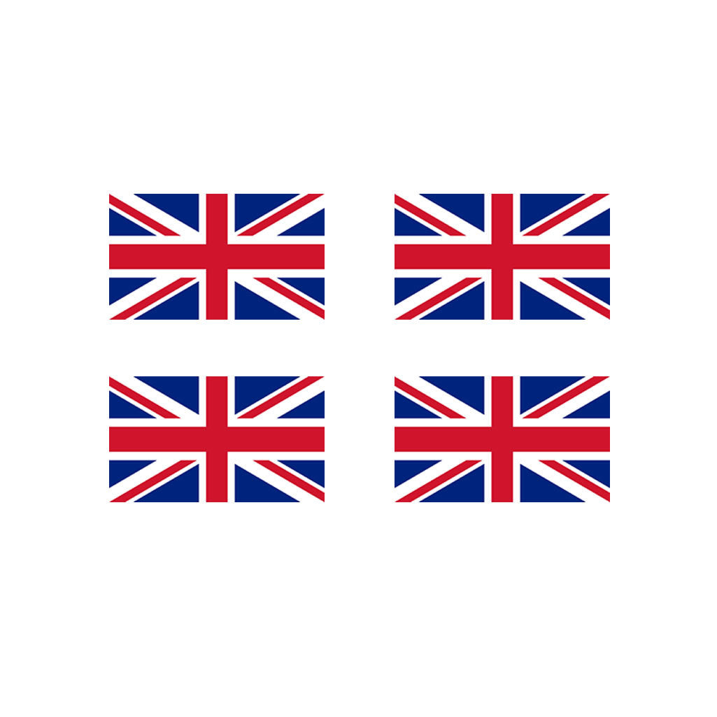 Set of 4 UK Flag Temporary Tattoo Waterproof United Kingdom union jack GB Team for country support six nations,rugby, football,cricket
