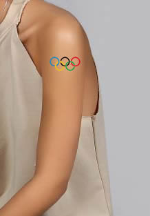 Set of Olympic rings temporary Face body tattoo waterproof LAST 1 WEEK