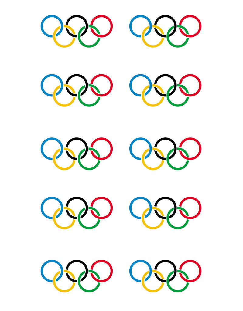 Set of Olympic rings temporary Face body tattoo waterproof LAST 1 WEEK