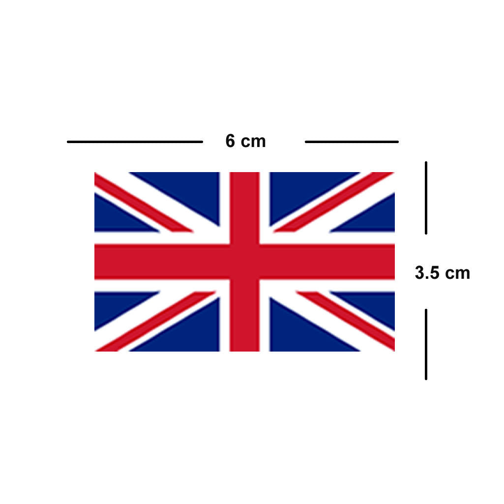Set of 4 UK Flag Temporary Tattoo Waterproof United Kingdom union jack GB Team for country support six nations,rugby, football,cricket