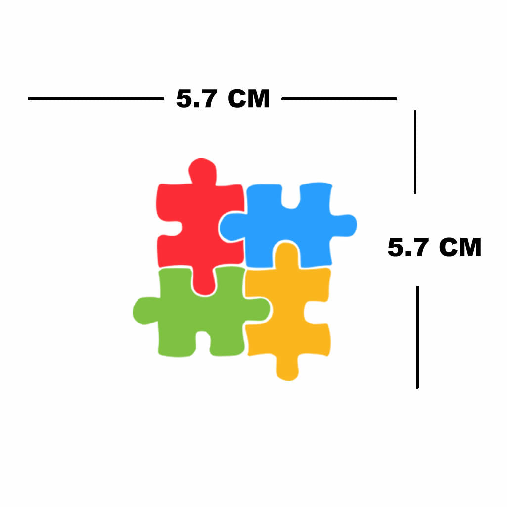 Set of 2 Autism Awareness Temporary Tattoo Waterproof Lasts 1 week Ribbon Zigsaw