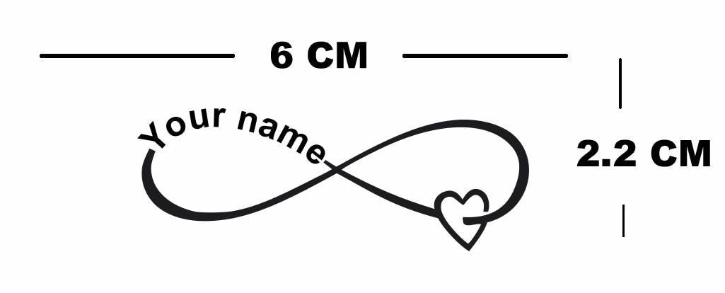 Personalized Temporary Tattoo waterproof lasts a week Wrist Ankle Forever / Eternal Love