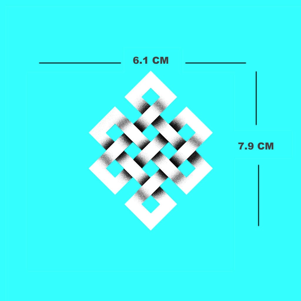 Eternal Knot Iron on Screen Print patch for fabric Machine Washable endless knot