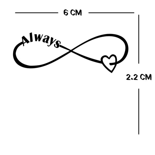 Always eternal love TEMPORARY TATTOO  lover valentine forevermore valentines