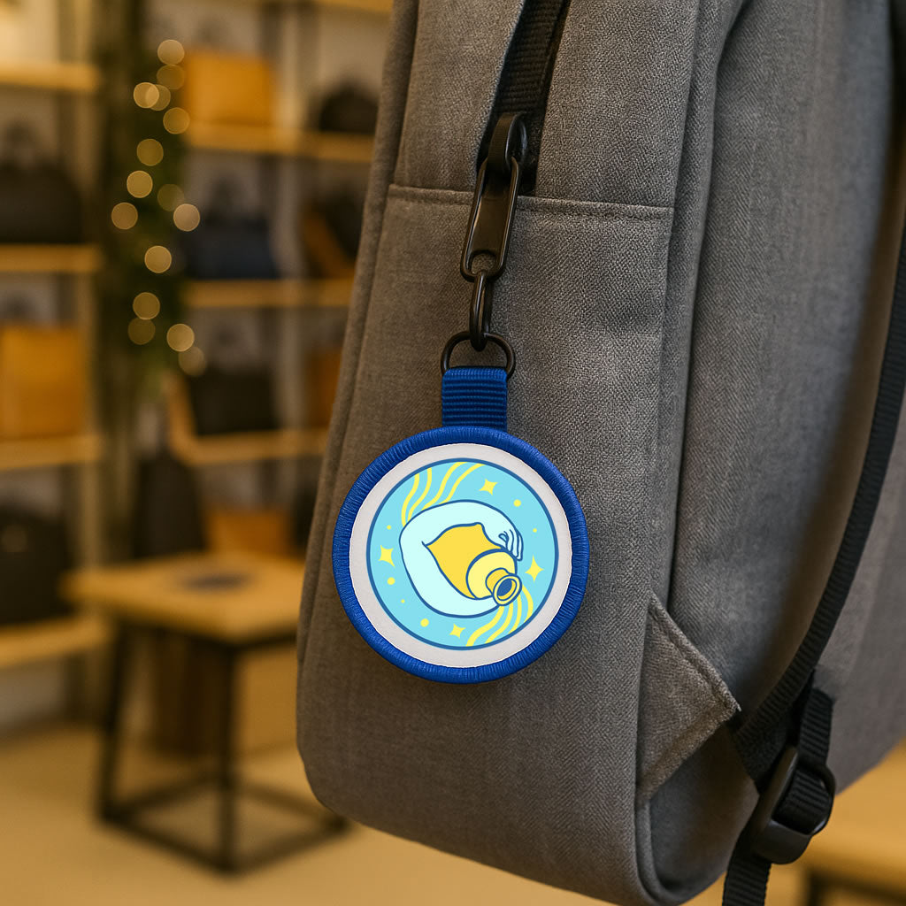 Zodiac Star Sign Circle Bag Tag Keyring – Astrology Key Ring Zipper Pull Charm