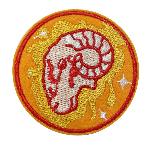 ARIES Embroidery Patch Iron on or Sew on Zodiac STARSIGN astrology