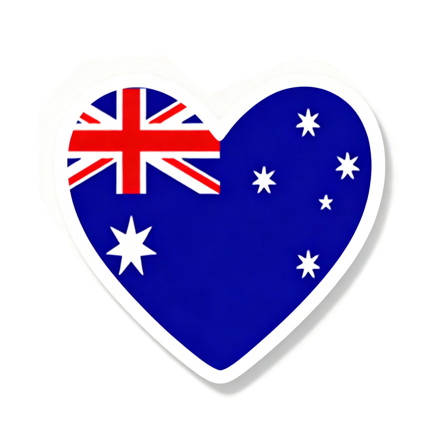 4 PACK Australia Flag heart waterproof Matte vinyl sticker paper Australian team