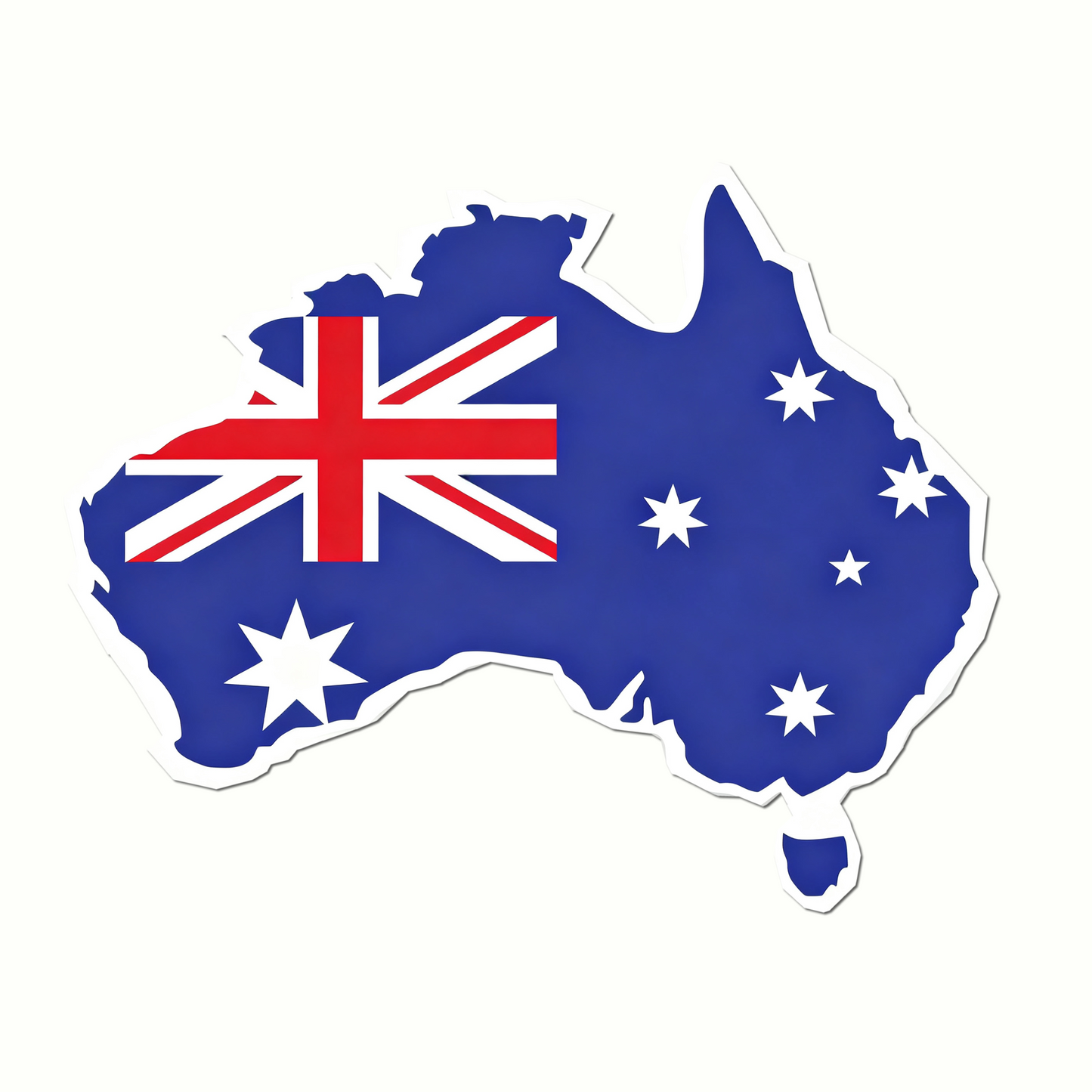 4 PACK Australia Map waterproof Matte vinyl sticker Australian team Flag