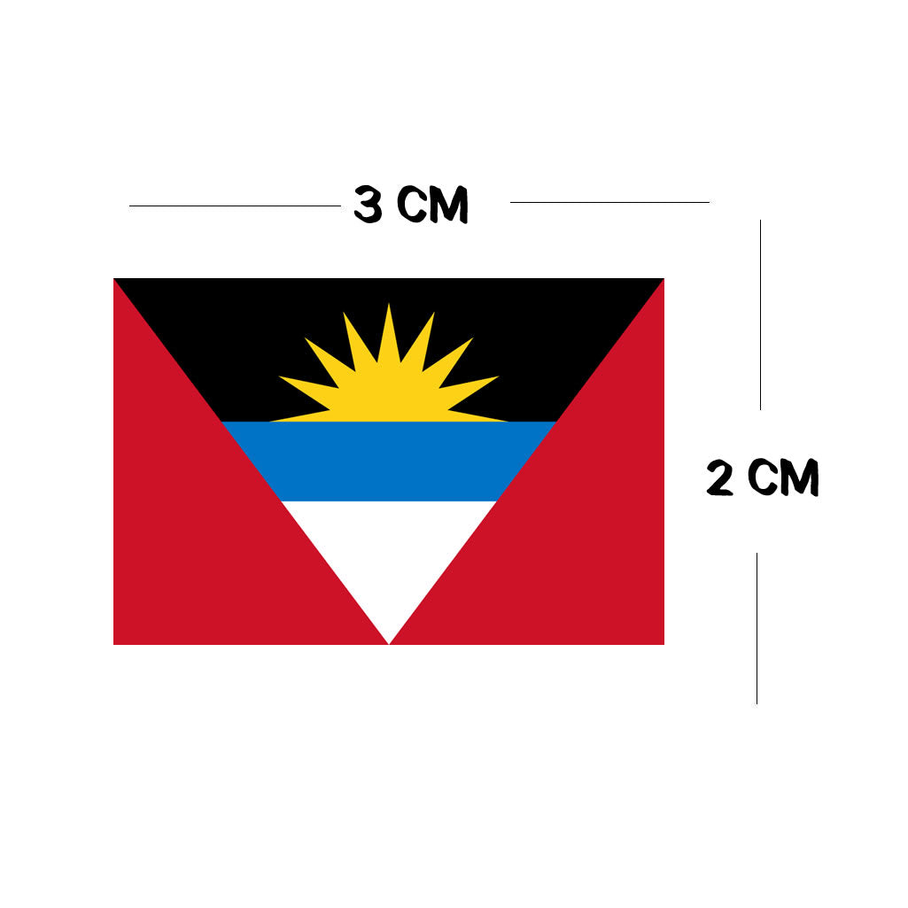 Set of 4 x Antigua and Barbuda flag Iron on Screen Print Transfer for fabric