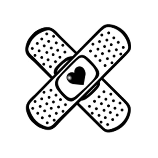 Band aid TEMPORARY TATTOO plaster love heart