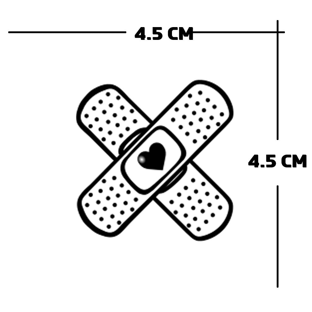 Band aid TEMPORARY TATTOO plaster love heart