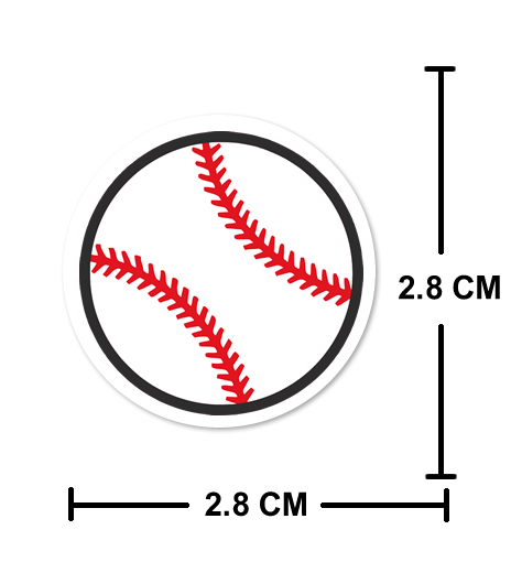 8 PACK Baseball waterproof Glossy vinyl sticker paper outdoor team sport