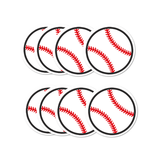 8 PACK Baseball waterproof Glossy vinyl sticker paper outdoor team sport