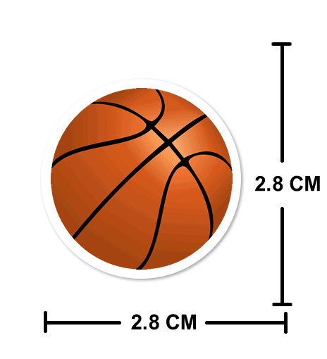8 PACK Basketball waterproof Glossy vinyl sticker paper outdoor team sport
