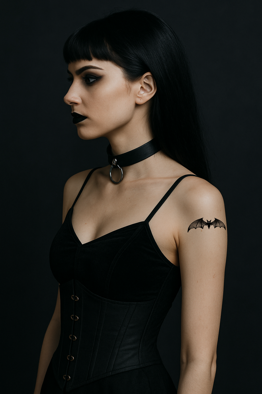 Flying BAT Temporary Tattoo neck face gothic body art Halloween