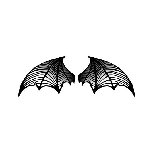 2 x BAT wings Temporary Tattoo neck face Neck body art