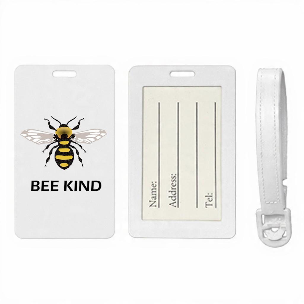 Bee Kind Luggage Tag | Travel ID Suitcase Identification be kind spread the love