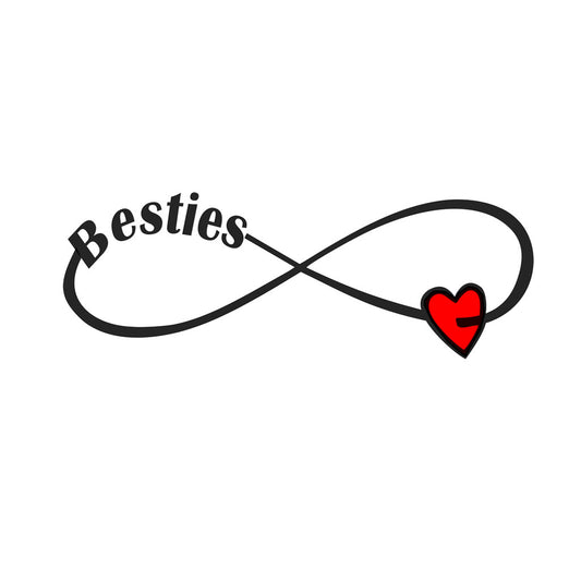 Besties TEMPORARY TATTOO love heart best friends