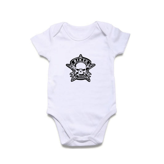 Biker in Training Print New Born, 3 - 6, 6 - 9  Months Baby Grow Body Suit Gift be kind Bodysuits
