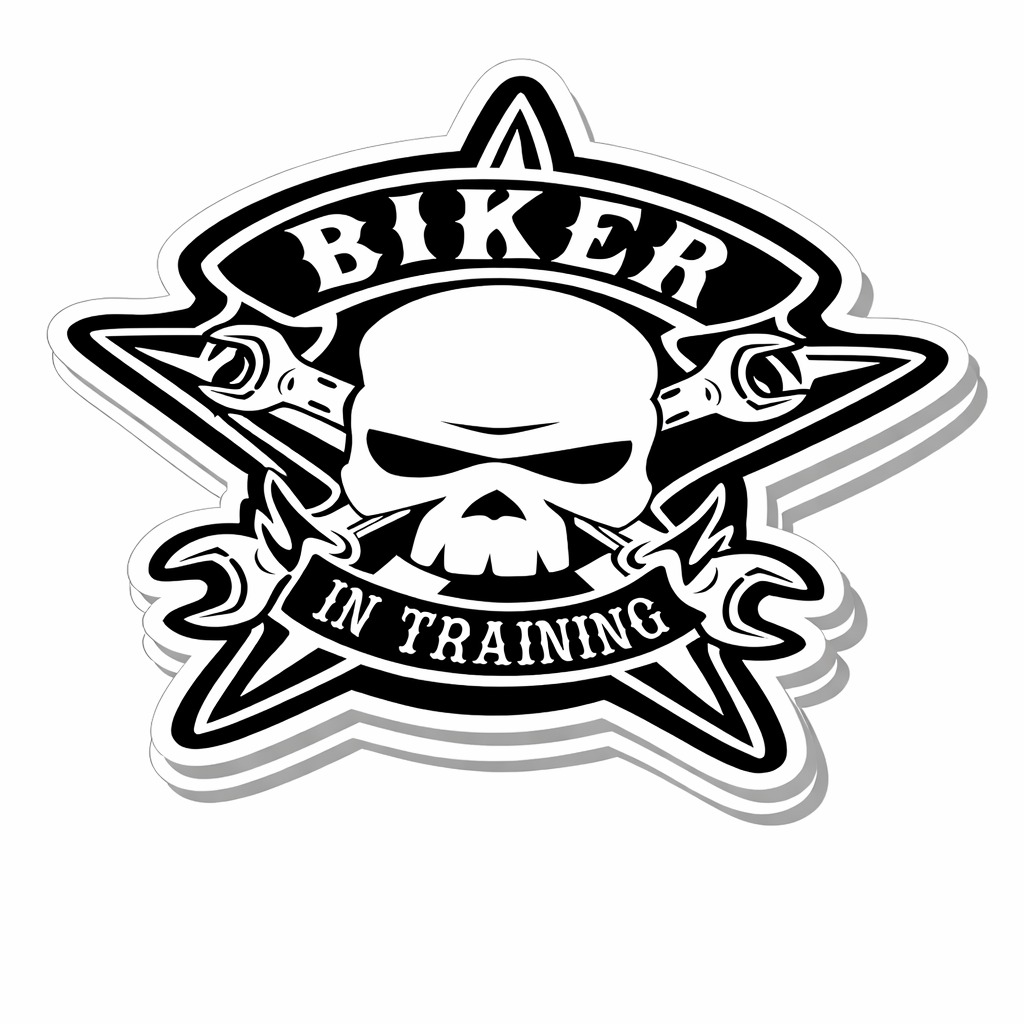 4 PACK Custom skull and bones Stickers waterproof Matte vinyl danger sticker