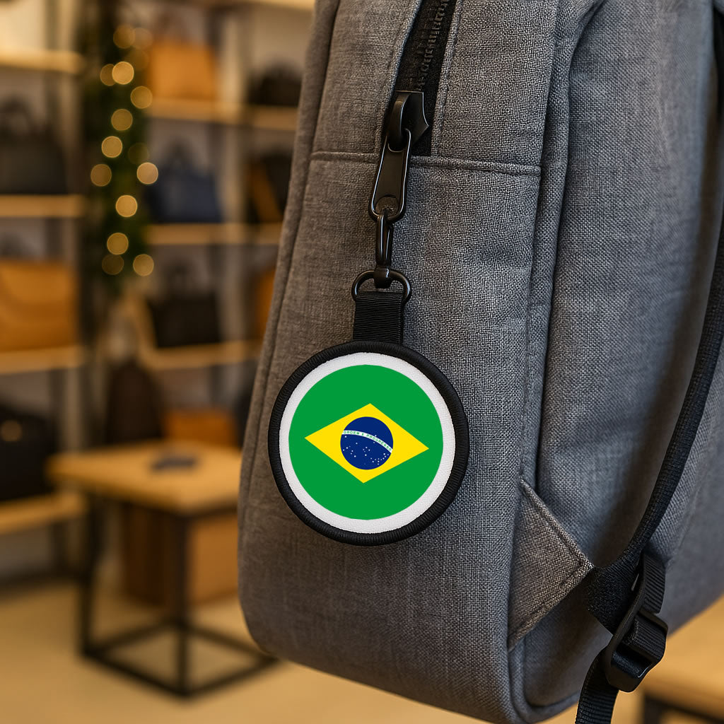 Brazil Flag Luggage Tag Pull Bag Key Ring Keyring bag charm Brazilian Team