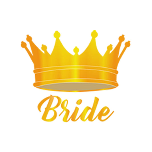 Golden Bride Iron on Transfer for fabric newly wed wedding hen party