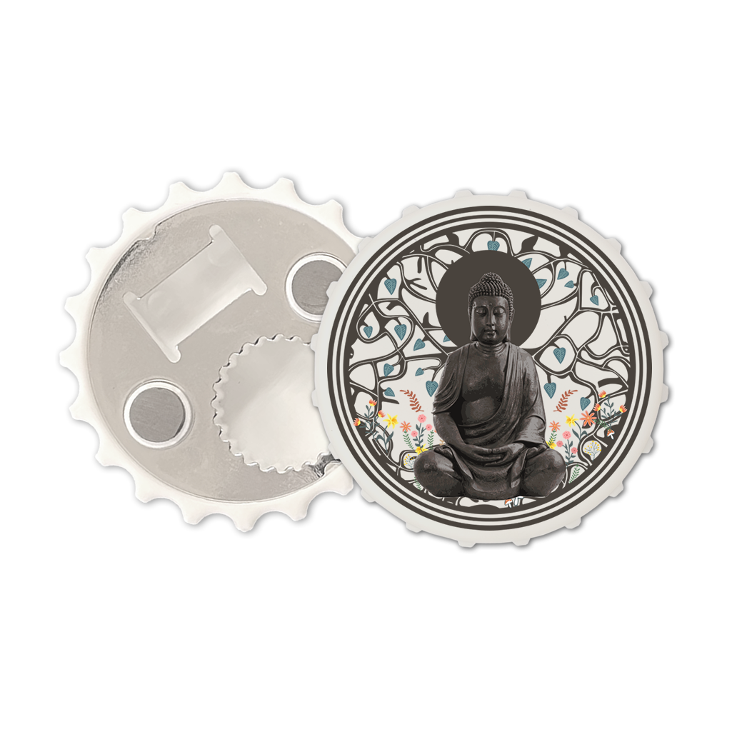 Buddha Magnetic bottle cap opener fridge magnet Buddhist tree of life