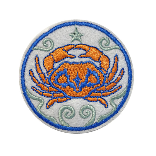 Cancer Embroidery Patch Iron on or Sew on Zodiac STARSIGN astrology