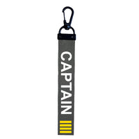 Captain Key Chain Key ring Luggage Custom Name Text Tag Commander Zipper Pull