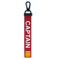 Captain Key Chain Key ring Luggage Custom Name Text Tag Commander Zipper Pull