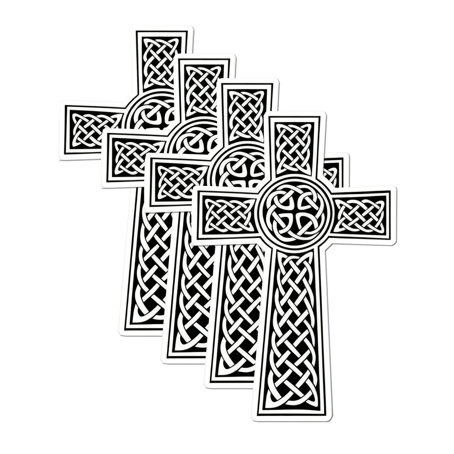 4 PACK Christian Cross waterproof Matte vinyl sticker