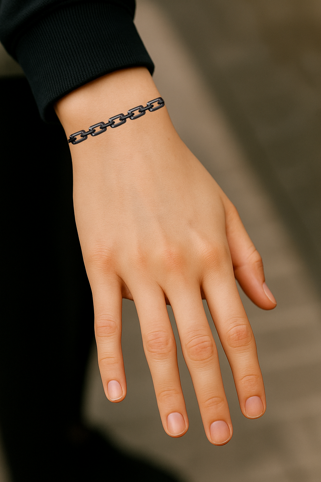 Chain link TEMPORARY TATTOO armband / bracelet long lasting waterproof