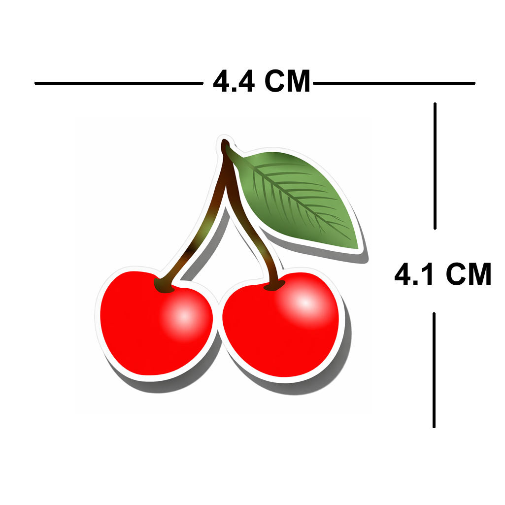 4 PACK Red Cherries waterproof Matte vinyl sticker Cherry fruit
