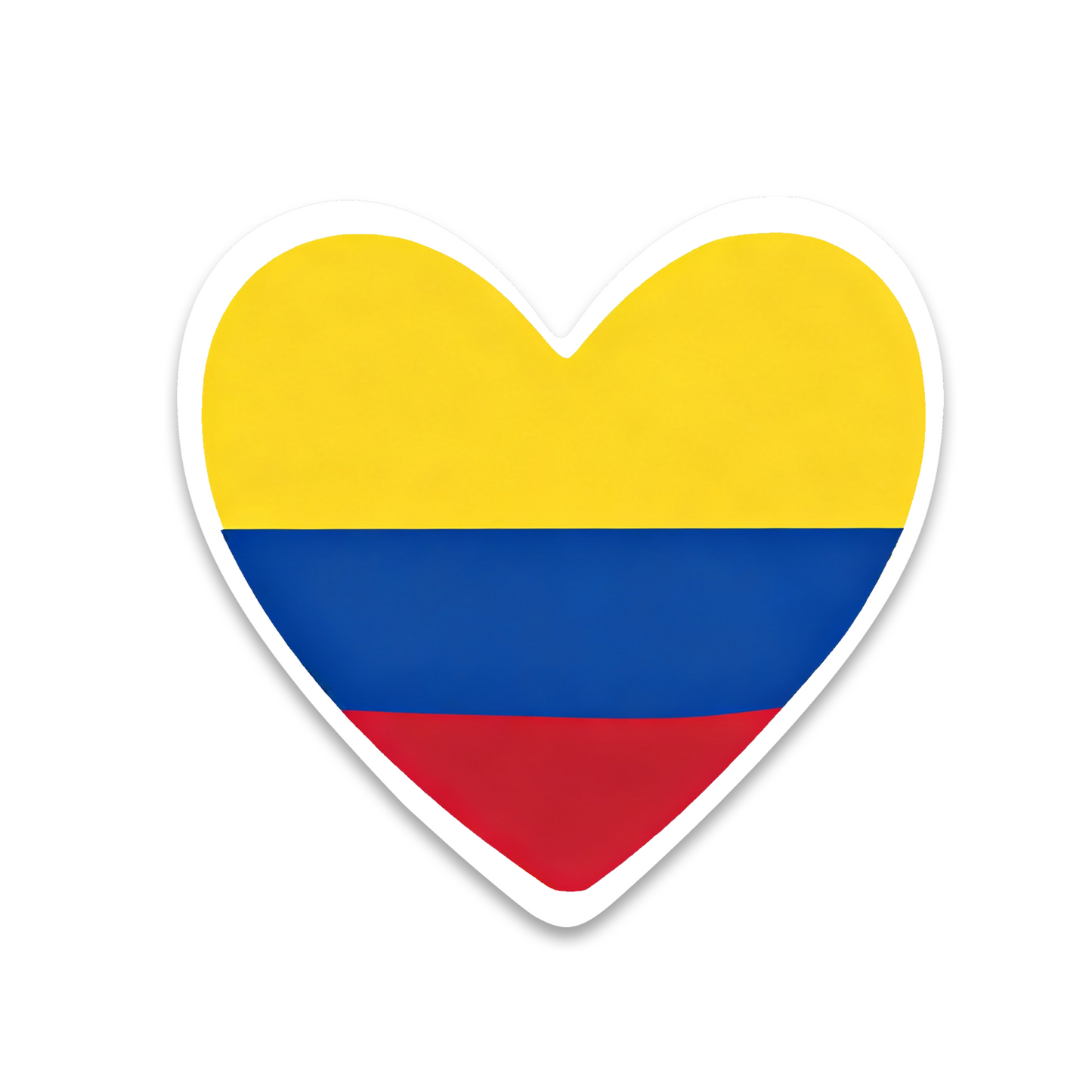 4 PACK Colombia Flag heart waterproof Matte vinyl sticker paper Colombian team